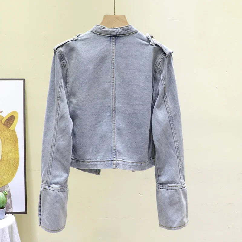 Retro Military Style Denim Jackets