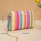 Knitting Colorful Straw Bag