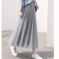 3 Layers Pleated  Midi Tulle Skirt
