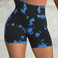 Seamless Tie Dye Push Up Shorts