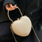 Night Shiny Heart Shape Hand Bag