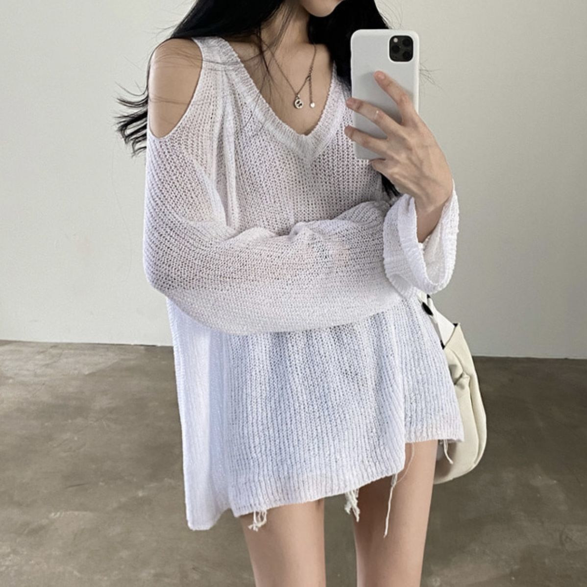 Off Shoulder Sexy Design Loose Stylish Spring Sweater