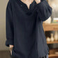 Cotton V Neck Long Sleeve Tops