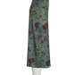 Vintage Long Skirt Green Floral Print Skirt