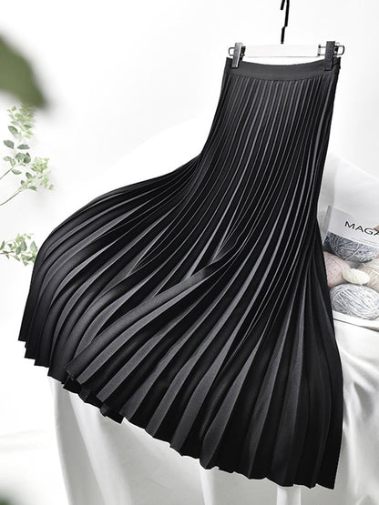 Chic Pleated Skirt High Waist Luxury