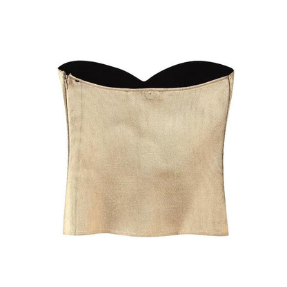 New Chic Tube Top Elastic Short Top