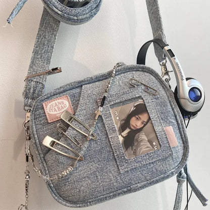 Cute Vintage Denim Square Bag