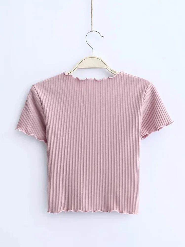 Vintage O neck Short sleeve T-shirt