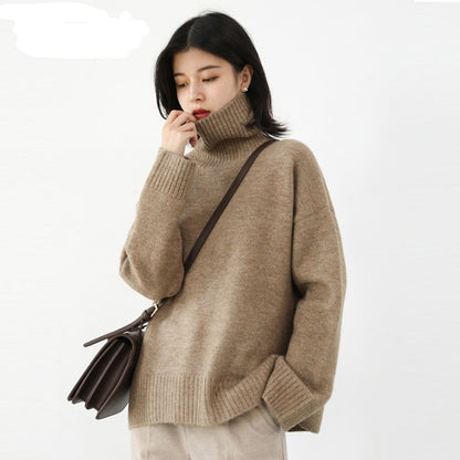 Korean Women's Sweater Loose Turtleneck Sweaters