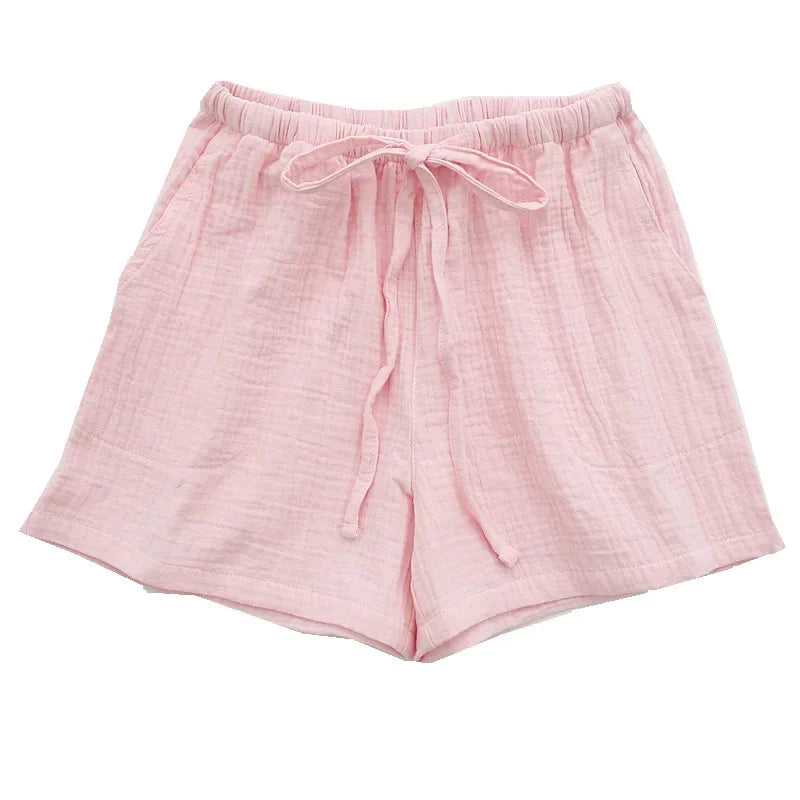 Cotton Crepe Loose Shorts