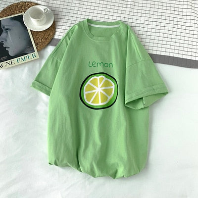 Fruit Printed Loose T-Shirt