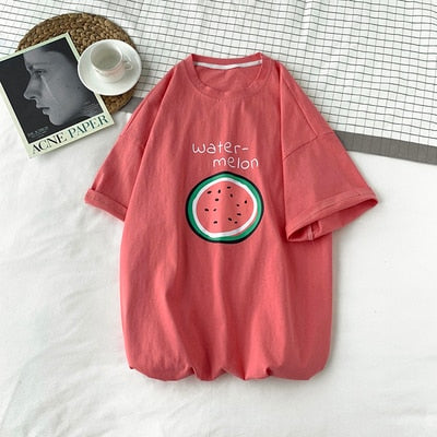 Fruit Printed Loose T-Shirt