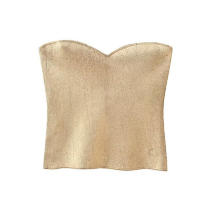 New Chic Tube Top Elastic Short Top
