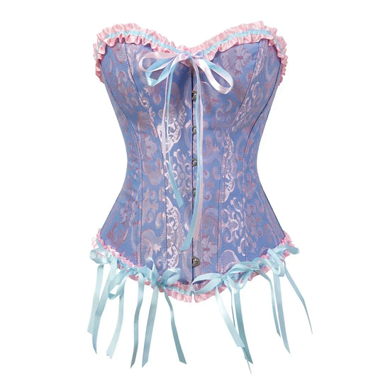 Patterned Tie-Up Corset