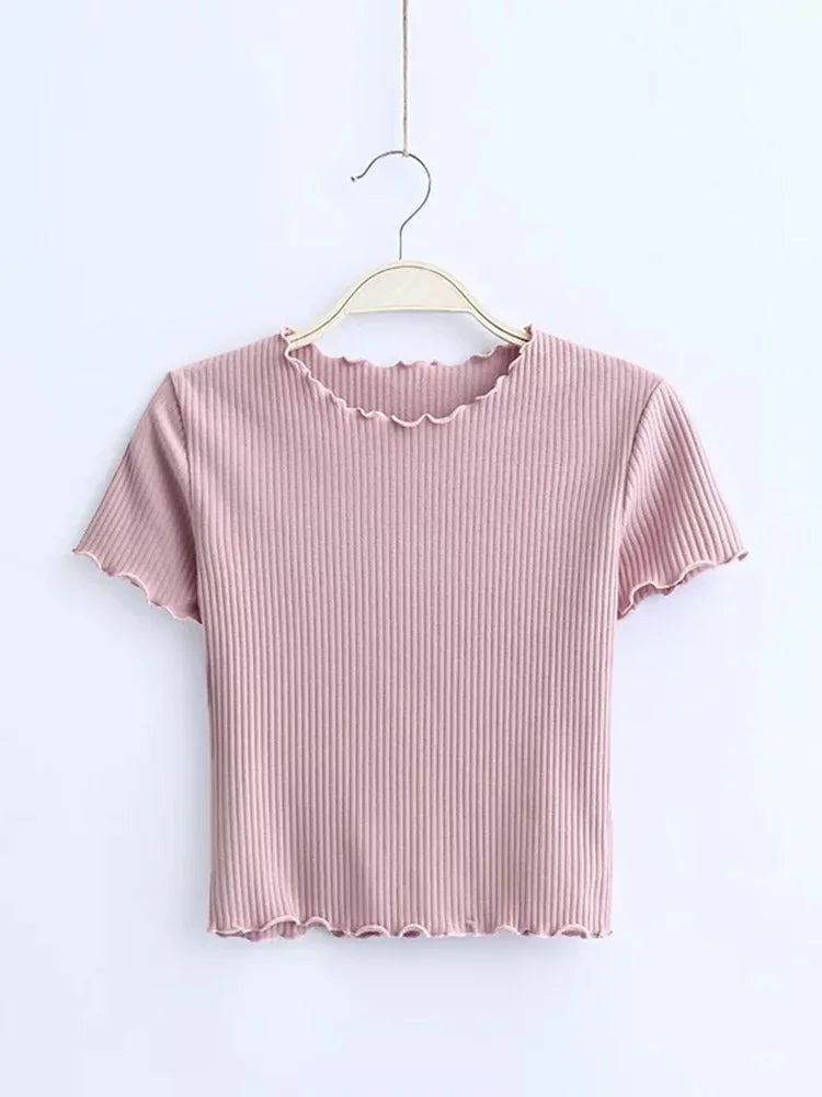 Vintage O neck Short sleeve T-shirt