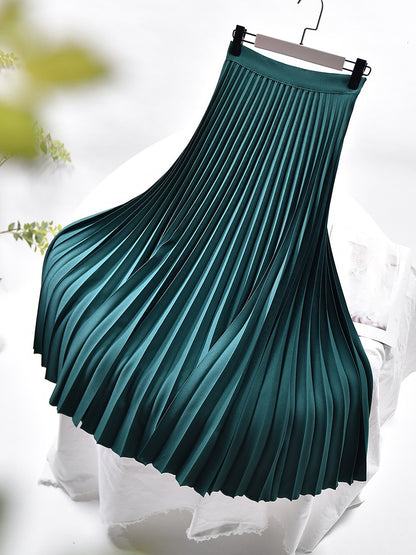 Chic Pleated Skirt High Waist Luxury