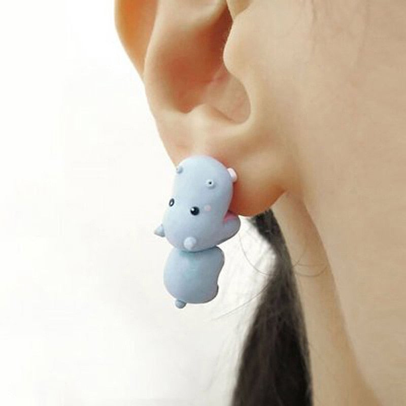 2pcs Animal Cartoon Stud Earring