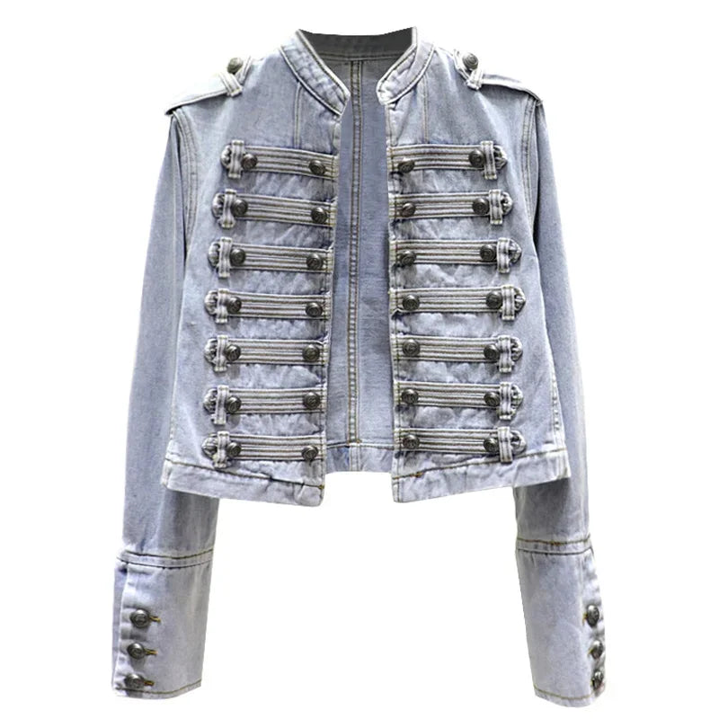 Retro Military Style Denim Jackets