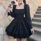Long Sleeves Puff Sleeve High Waist Vintage Bandage Lace Gothic Clothes