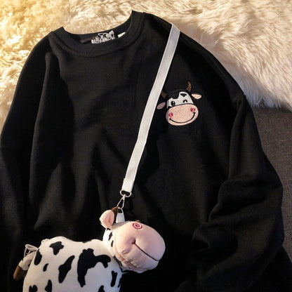 Cow Print Sweatshirt