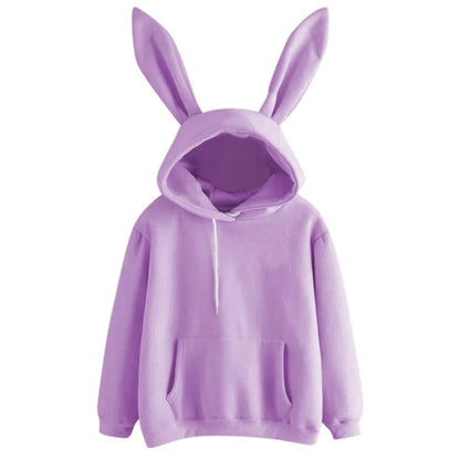 Rabbit Ears Solid Color Hoodies