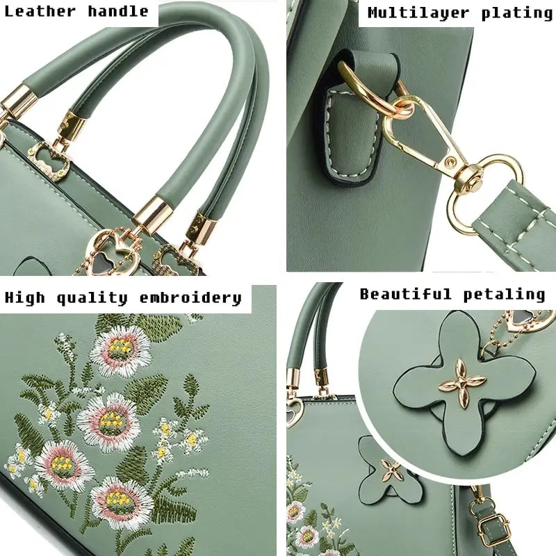 Handle Embroidery Bag