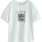 Cute Cat Print Design Simple Short-sleeved T-shirt