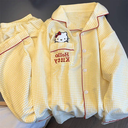 Anime Hello Kitty Kuromi Kawaii Cartoon Pajama Set