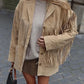 Faux Suede Tassel Women Jacket