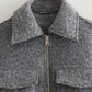 Soft Woolen  Bomber Jacket