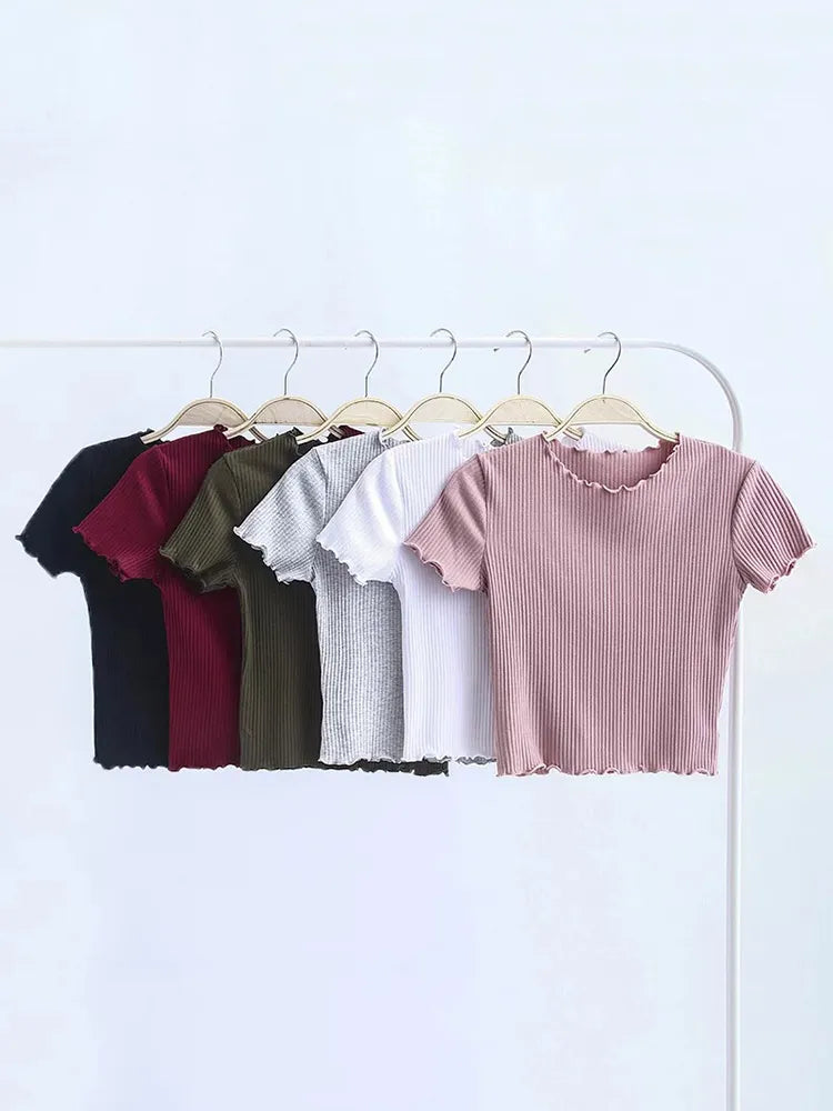 Vintage O neck Short sleeve T-shirt