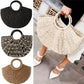 Woven Large Capacity Half Round Handbag