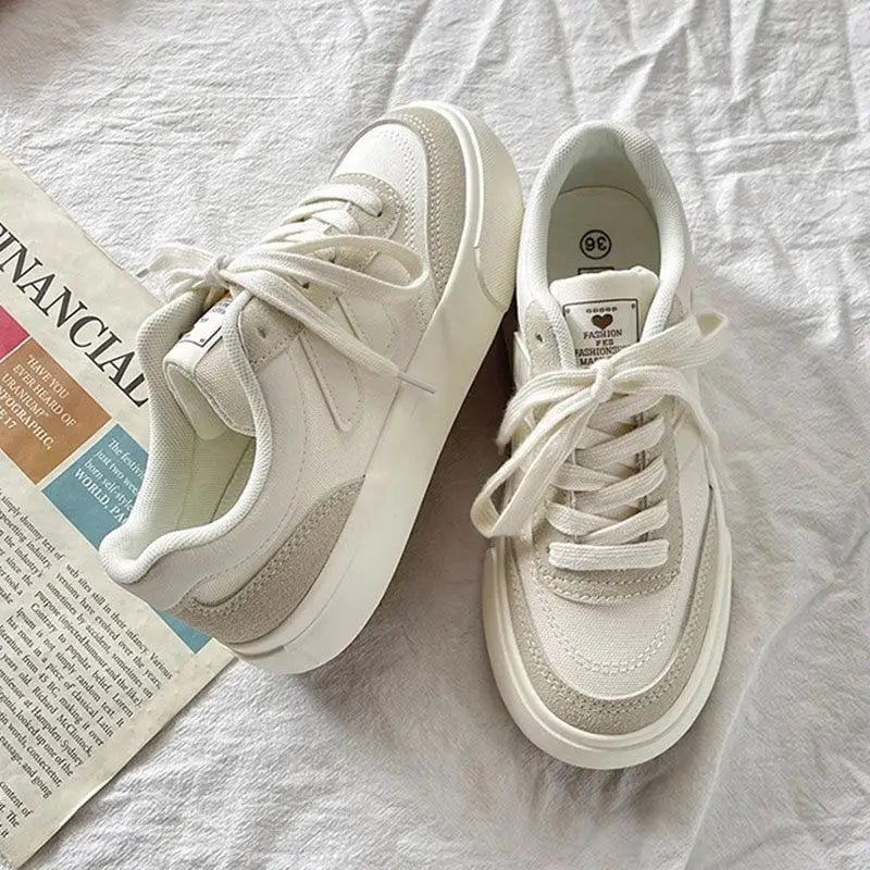 Thick-soled Canvas Sneakers