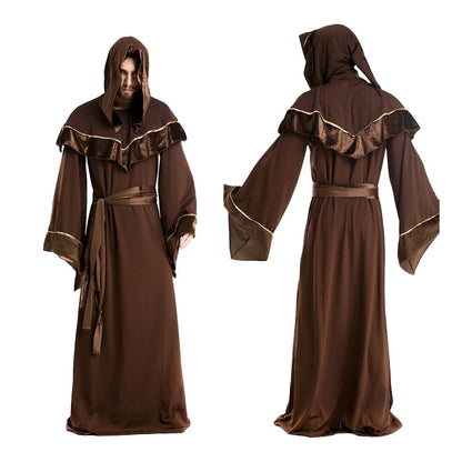 Medieval Retro Wizard Monk Friar Halloween Costumes