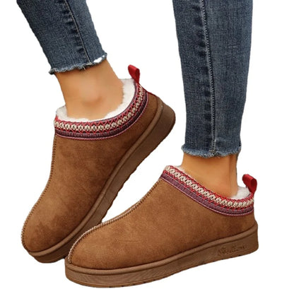 Chelsea Ankle Snow Boots Women Winter 2023 New Brand Fur Short Plush Warm Flats Slippers Platform Shoes Flip Flops  Botas