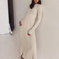 Long Sleeve Loose Knit Maxi Dress