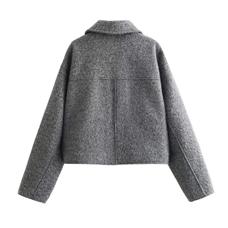 Soft Woolen  Bomber Jacket