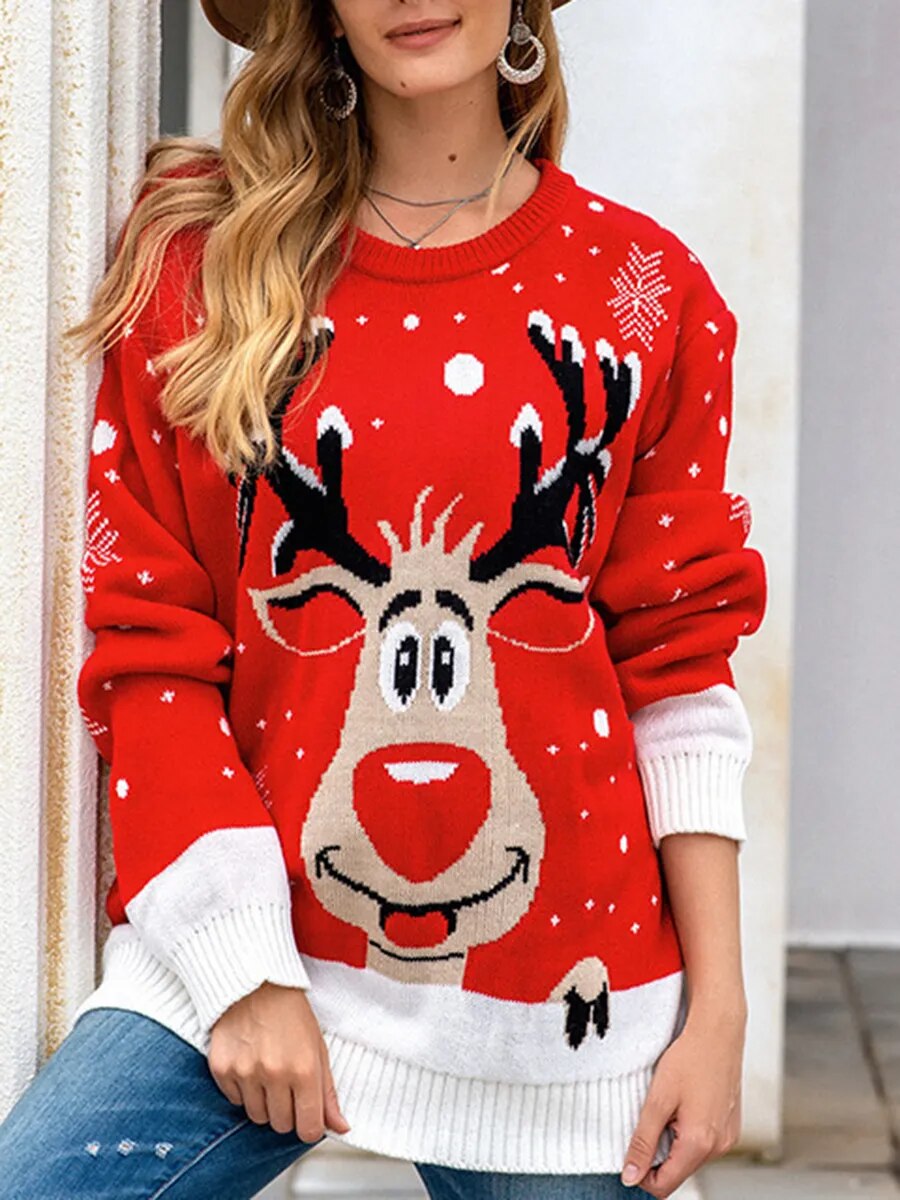 Christmas Printed Warm Sweater
