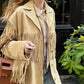 Faux Suede Tassel Women Jacket