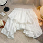 Elastic Waist White Skirt