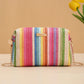 Knitting Colorful Straw Bag