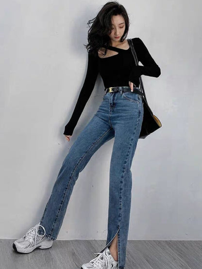 Slim Sexy Design Asymmetrical Pullovers