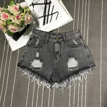 High Waist Denim Shorts