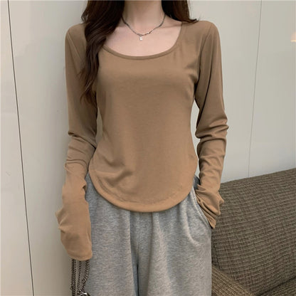 Long Sleeve Square Neck T-Shirt