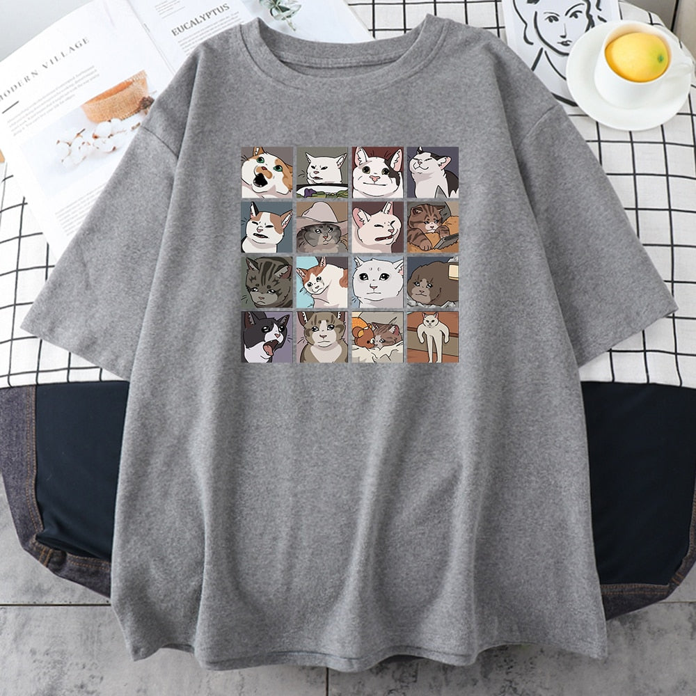 Animal Print T Shirts O-Neck