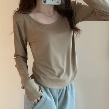 Long Sleeve Square Neck T-Shirt