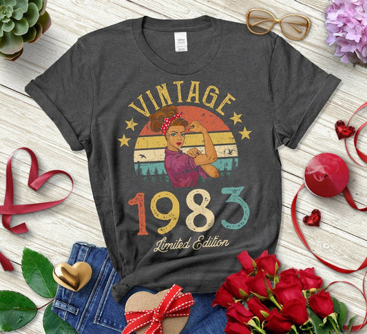 Vintage 1983 Limited Edition Retro Short Sleeve Female