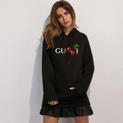 Women Cherry  Print Sweatshirt Hoodies