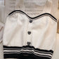 Buttons Knitted Crop Tops Latin Style Knit
