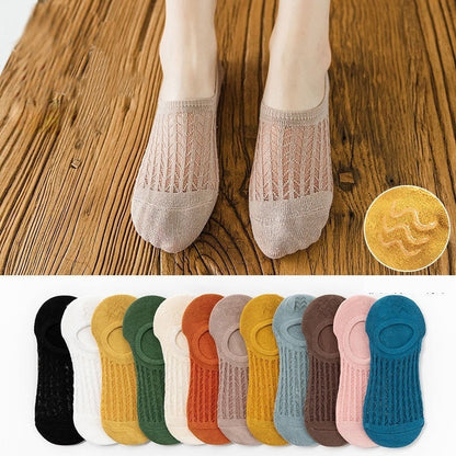 5 Pair Silicone  Ankle Low Cotton